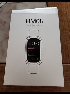 HM08 Smart Fitness Watch NEW Open Box Slim Black Band